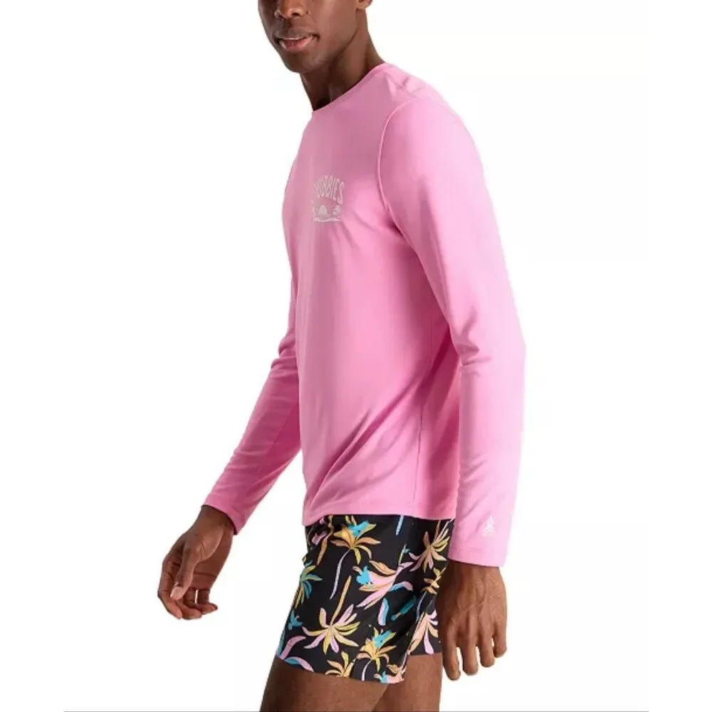 Chubbies Pink N' Proud Sun Crew Long Sleeve T-Shirt Pink Medium